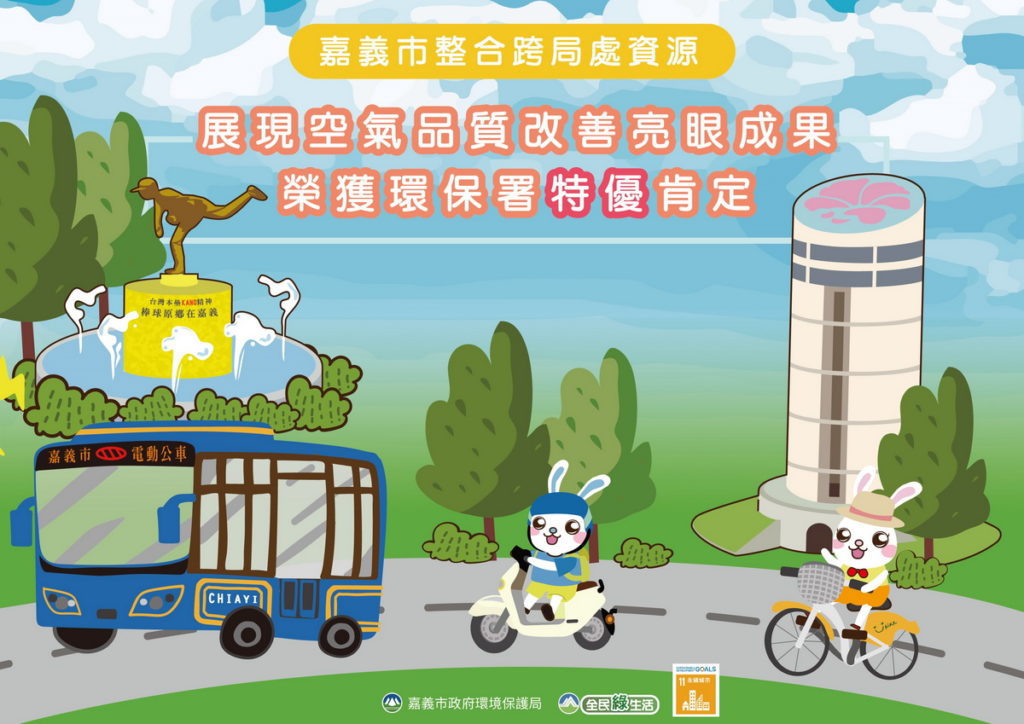 嘉義市空氣品質改善榮獲特優