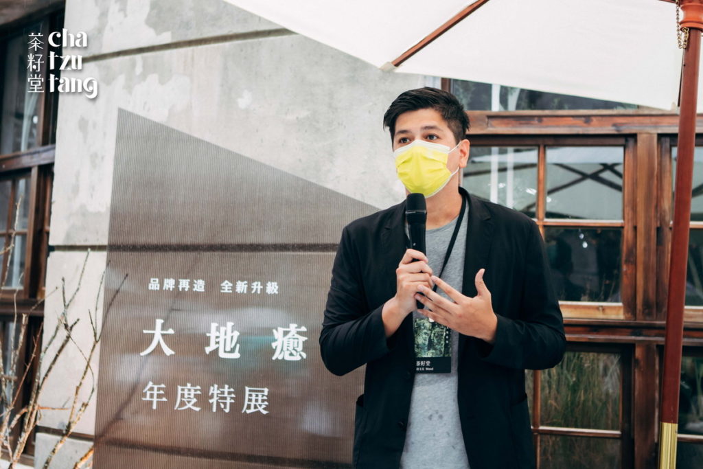 茶籽堂品牌創辦人兼執行長趙文豪致詞。