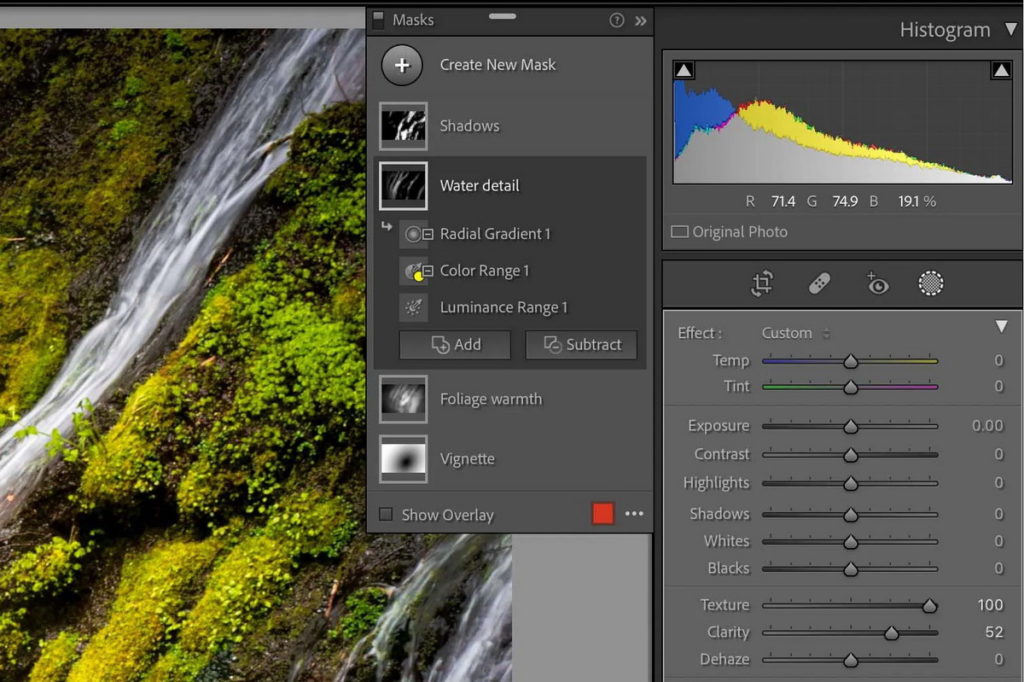 Lightroom Classic 全新的遮色片面板將提供眾多由多個遮色片組成的遮色片群組。