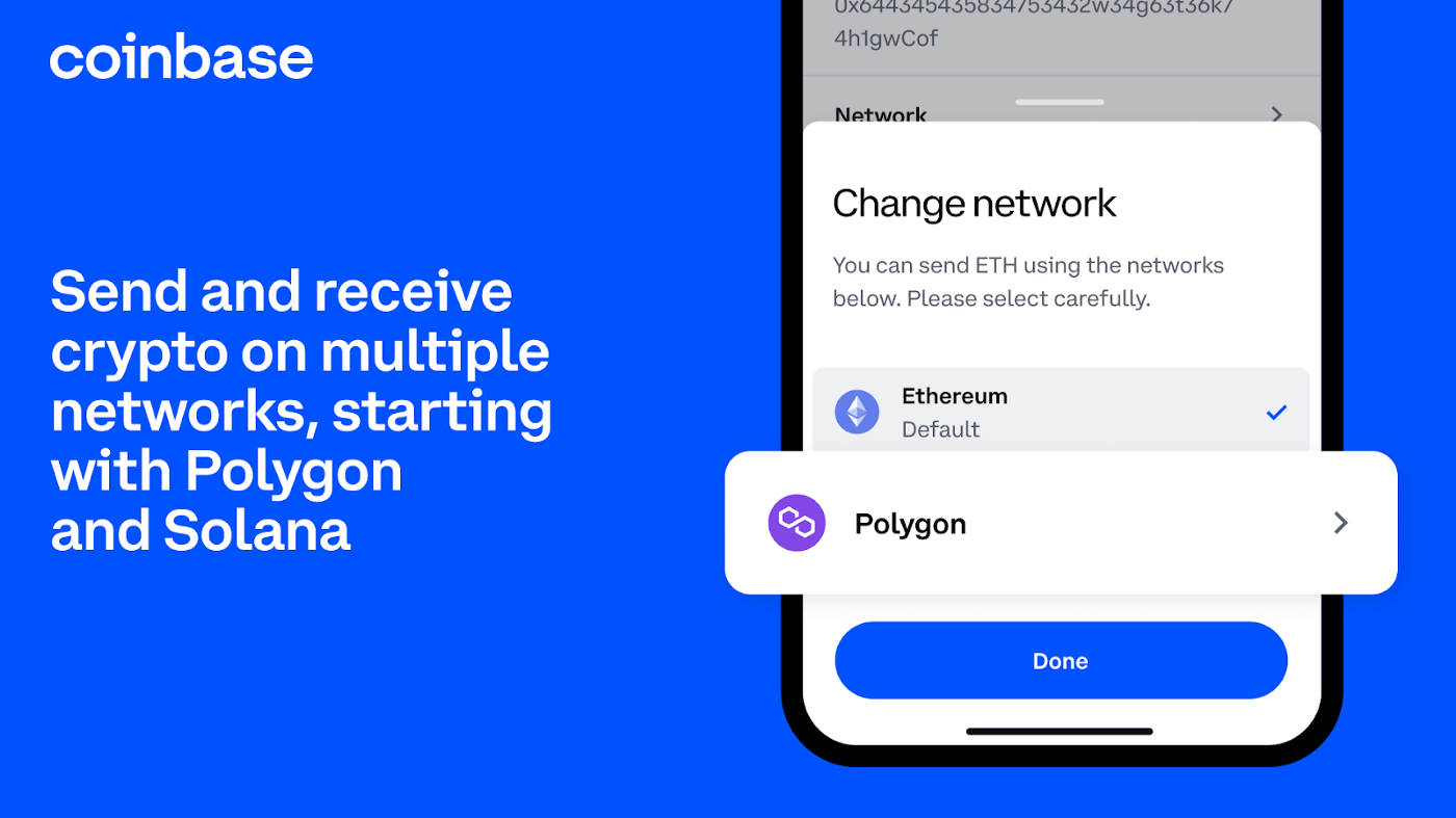 降低用戶交易成本!Coinbase 整合支援 Polygon、Solana
